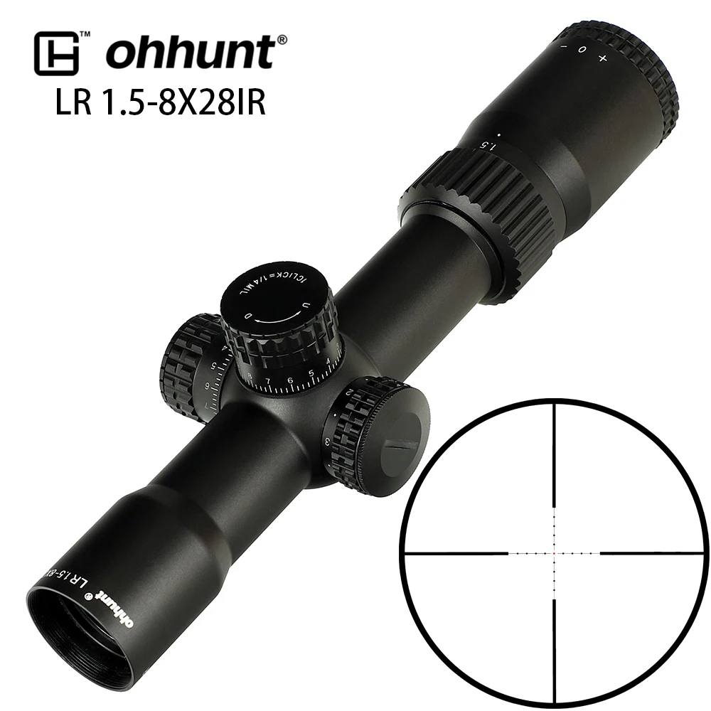 Ohhunt LR 1 5 8X28 ИК компактный охотничий прицел мил точечный стеклянный гравированный
