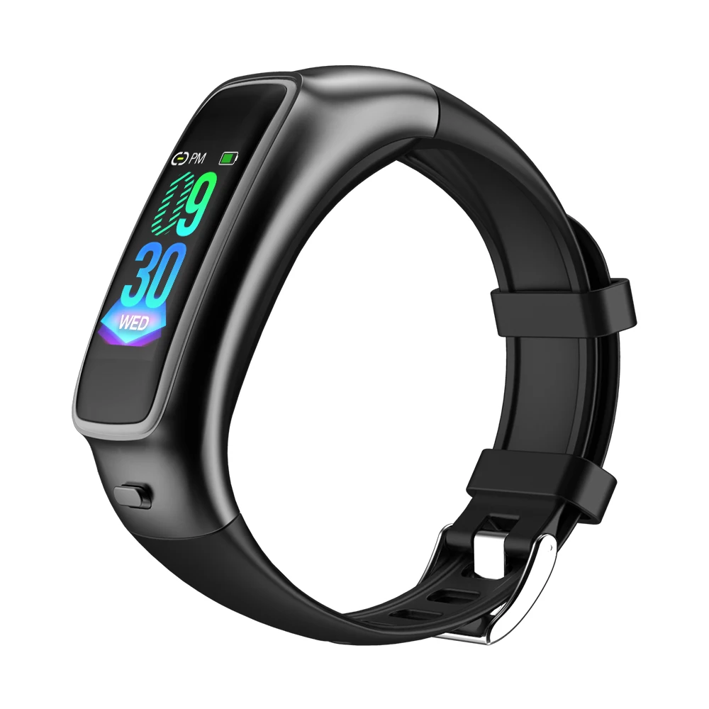 TB02 Bluetooth наушники умный браслет 2 в 1 шумоподавление с микрофоном 0,9" пульсометр кровяное давление смарт-браслет музыкальные гарнитуры