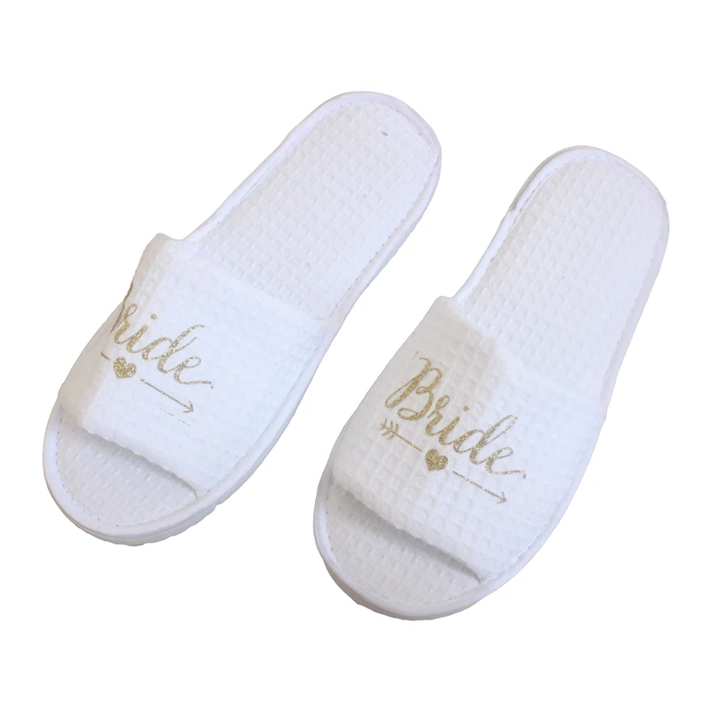 Новинка Женские свадебные тапочки Гостиничная обувь Свадебные Шлепанцы для
