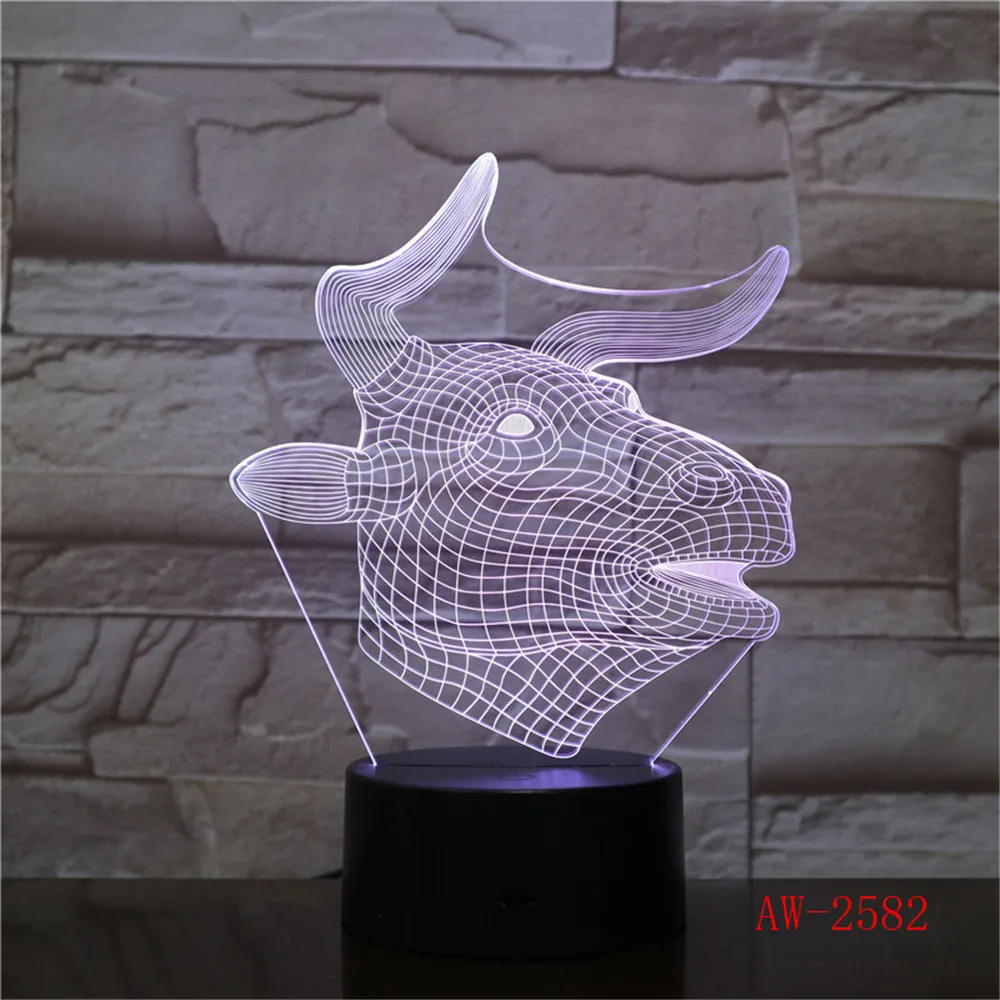 Bulldog французский милый щенок Любви 3D светодиодный настольный светильник RGBw ночник usb настольная лампа дистанционное управление домашний Декор подарок для детей