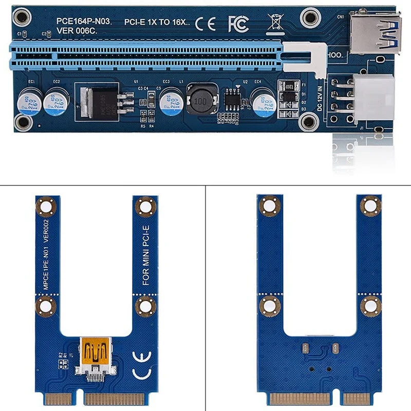 Переходник PCI E 1X к 16X с кабелем питания MOLEX на SATA адаптер переходника шнура GPU