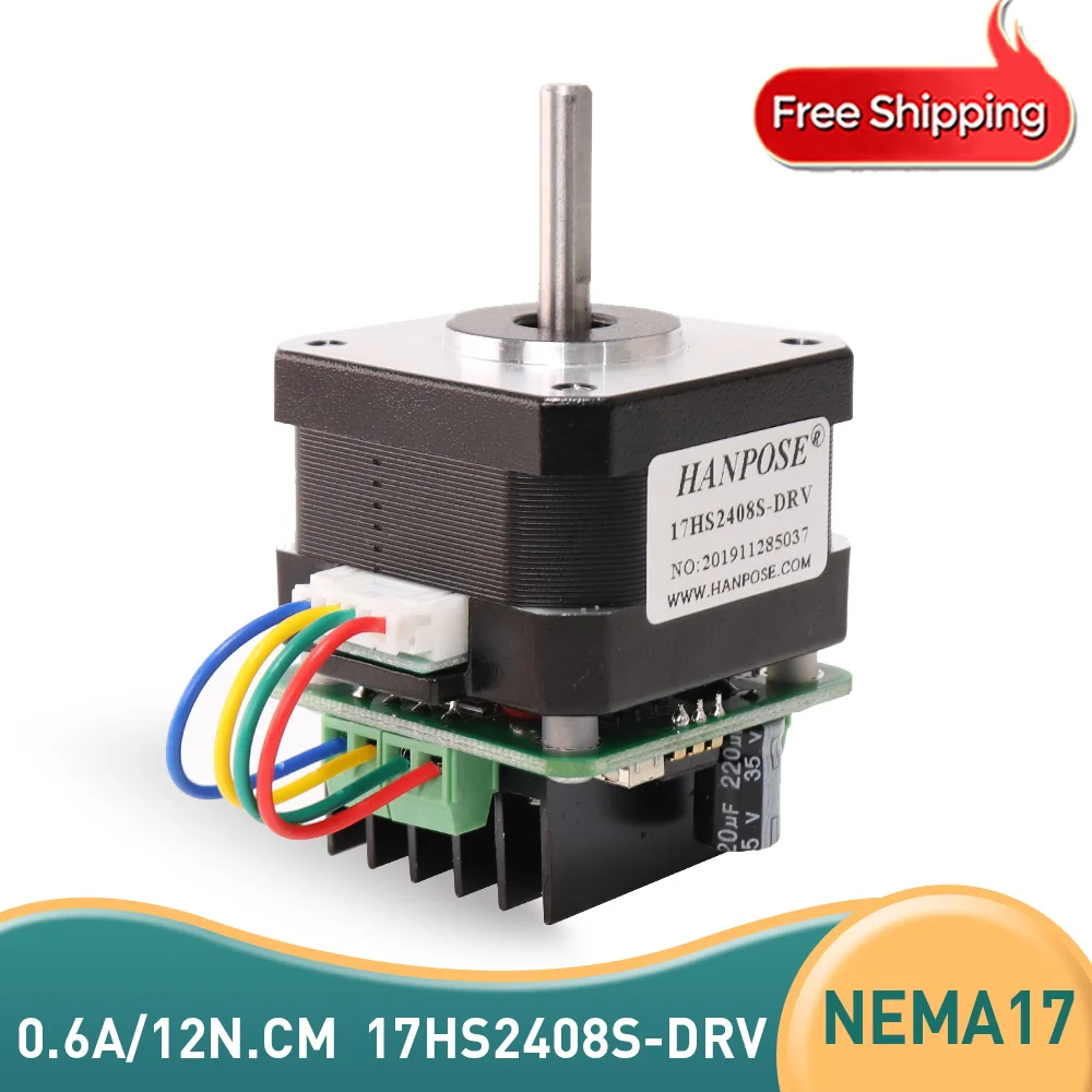 

17HS2408S-DRV stepper motor driver module integrated driver body length 28mm 42 stepper motor For 3D Printer Monitor Equipment