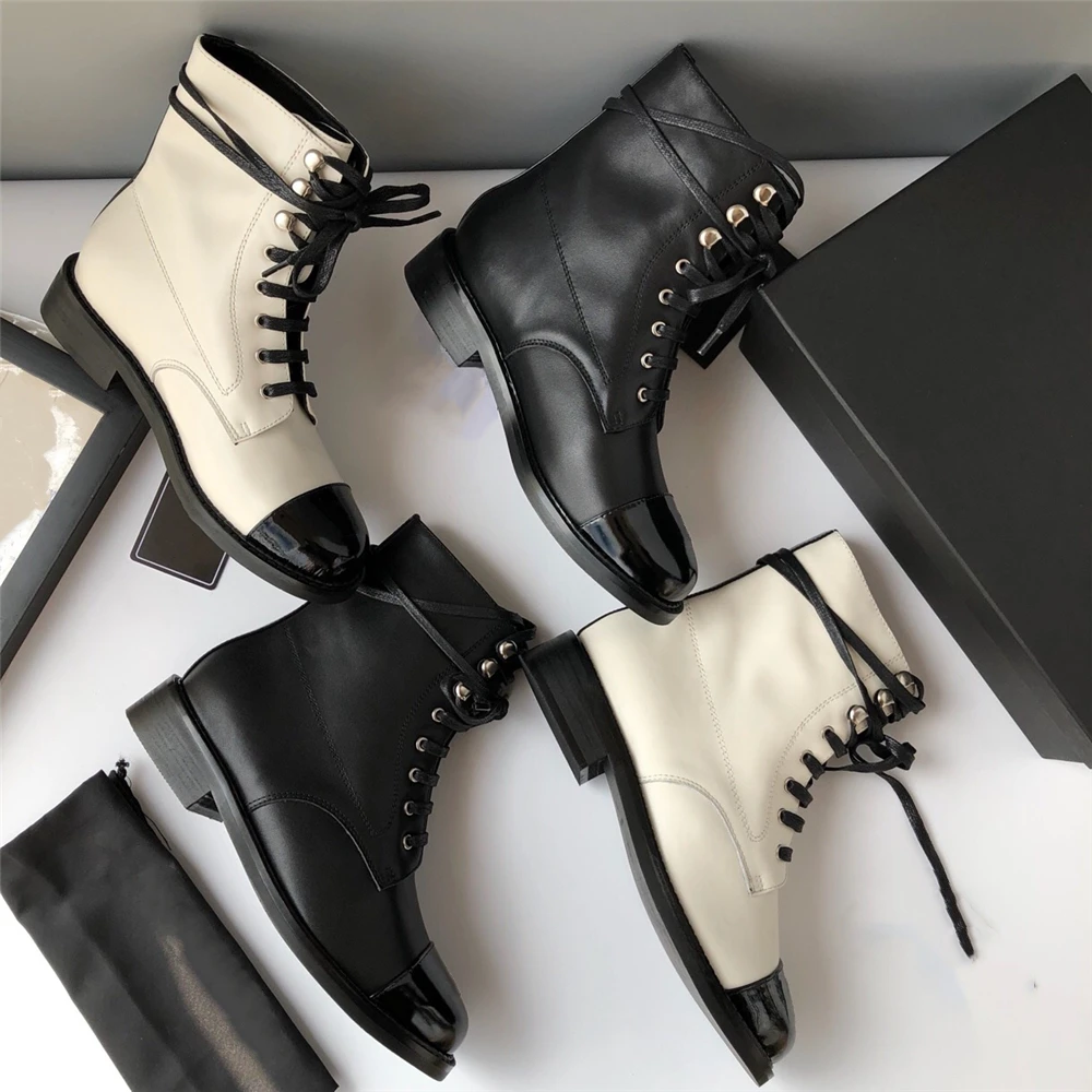 Новинка Модные ботильоны на молнии со шнуровкой сезон осень зима женская обувь