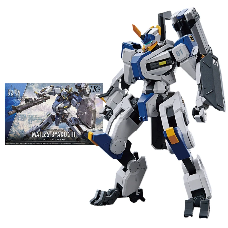 

Bandai Sunrise Beyond Anime Figure HG 1/72 MAILeS Byakuchi Genuine Robot Model Ornaments Anime Action Figure Toys for Children