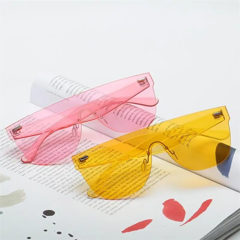 Очки солнцезащитные женские без оправы квадратные Роскошные модные Прозрачные