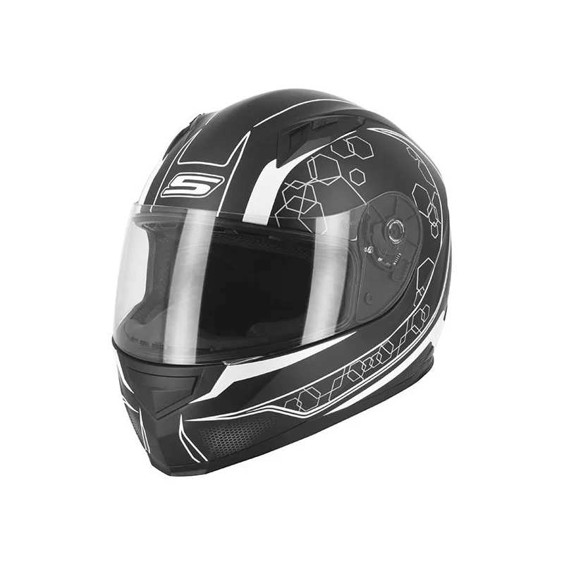 S Line шлем на все лицо S448 APEX GRAPHIC матовый черный/белый|Шлемы| |