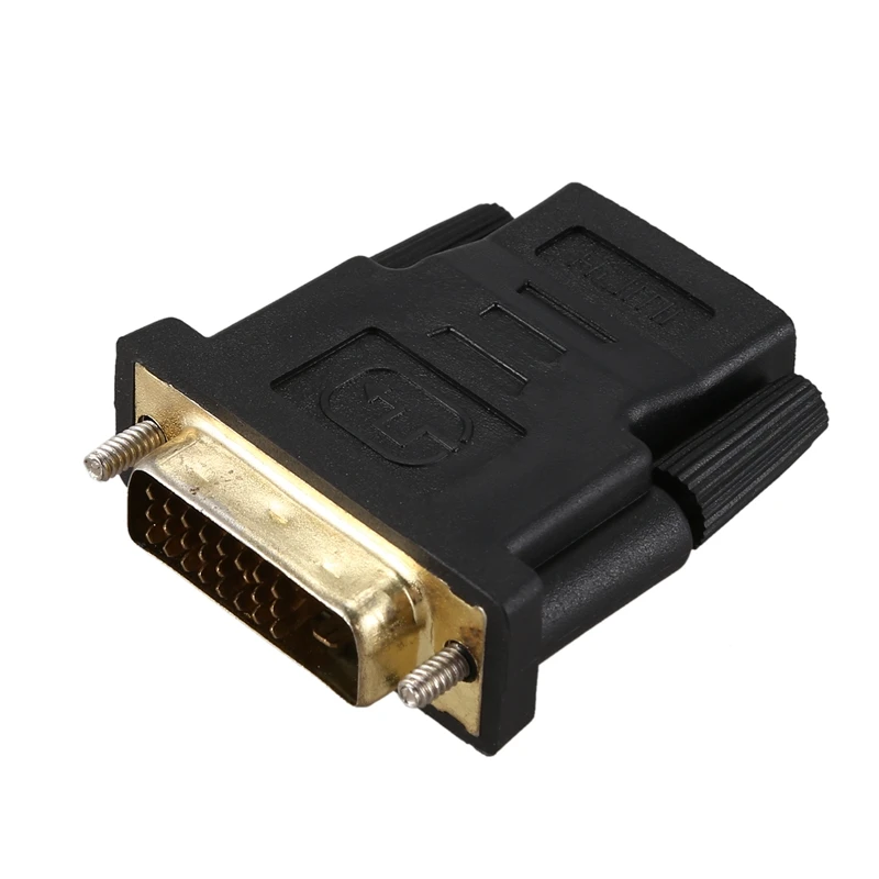

Gold Tone DVI-D Dual Link 24+1 Male to HDMI Female Audio Video Adapter Connector