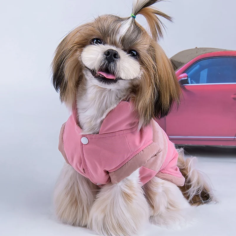 Одежда для домашних животных куртки собак с хлопковой подкладкой теплая