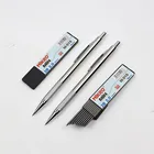 Металлический механический карандаш 2,0, высококачественный автоматический карандаш для набросков, отправка 2 карандаша 2B для школьных и офисных канцелярских товаров