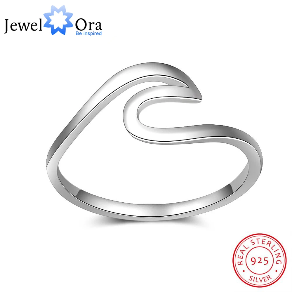 JewelOra 925 Серебряные кольца для женщин простой женский перстень обручальные
