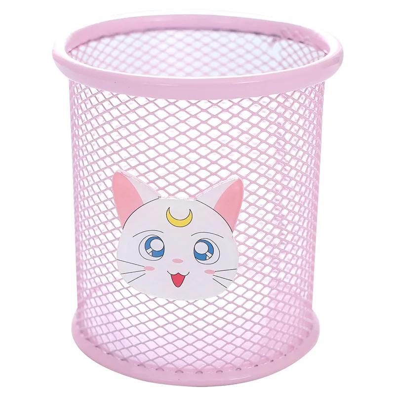 

Cartoon Cute Girl Heart Pink Leopard Little Fairy Pen Holder Student Creative Desktop Decoration Stationery Storage Container