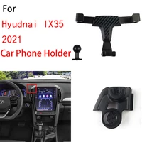 gravity car phone holder for 2021 hyudnai ix35 auto interior accessories air vent mount mobile cellphone stand gps bracket