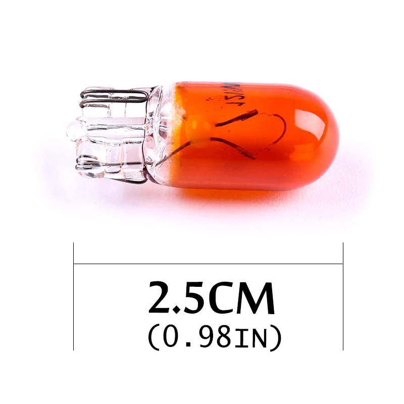 

10Pcs/Set Car 12V 5W Original T10 Halogen Bulbs Blue/Red/White Glass Light Lamp Bulb Replacement Accessories