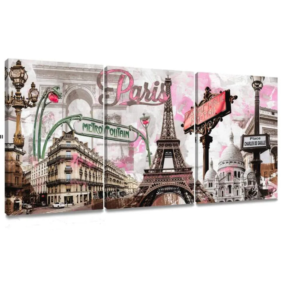 

Pink Eiffel Tower Diamond Painting Triptych ,Full square round Diamond Embroidery,Cross Stitch Mosaic 3 Piece,Home Decor,