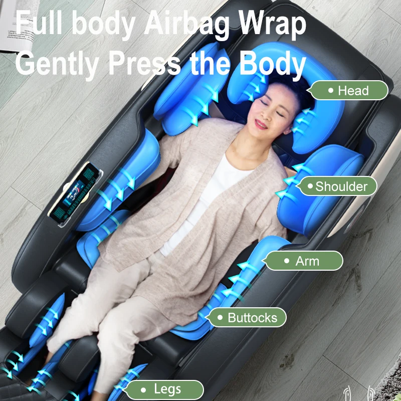 

AYIYUN New Luxury Electric Zero-Gravity Shiatsu massage chair , Airbag Surround +Bluetooth music +Medicine Heating E6
