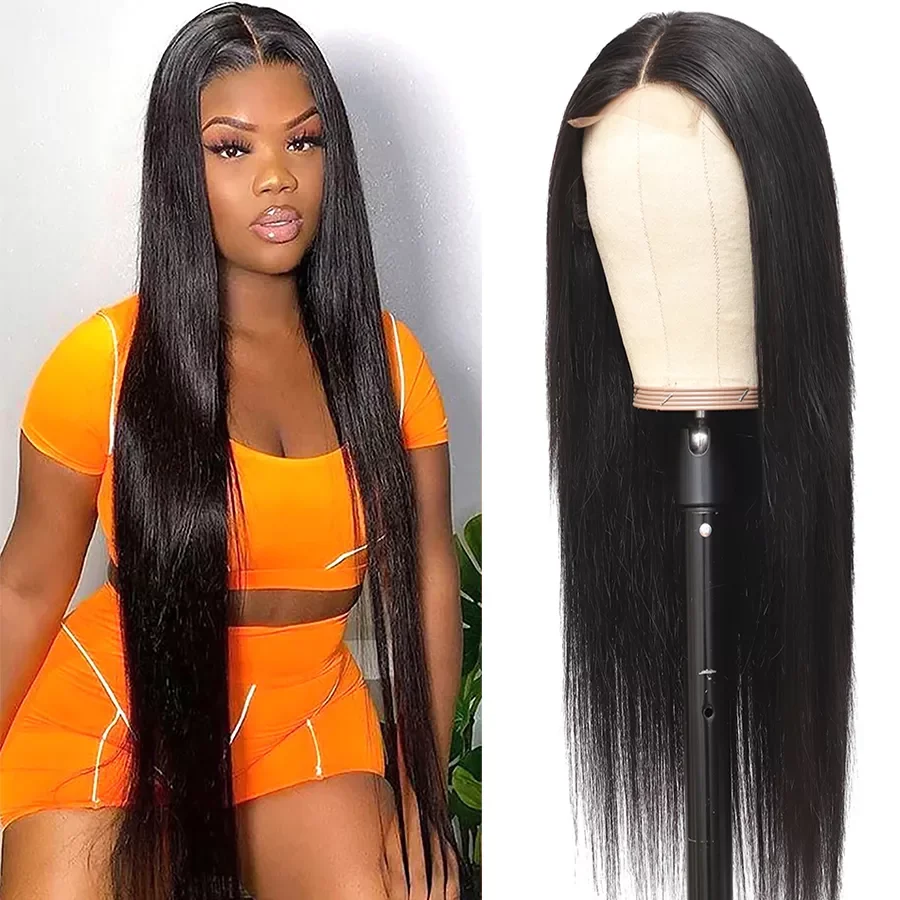 

Парик для чернокожих женщин, Длинные бразильские натуральные волосы, 4x4 5x5, 13x6, 30 дюймов