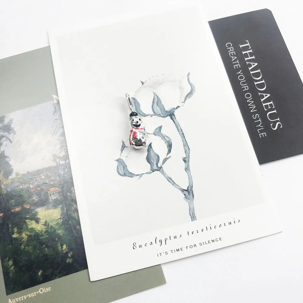 Женский и мужской браслет из серебра 925 пробы с подвеской в виде снега | Украшения