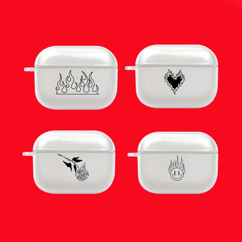 

Чехол для беспроводных наушников Apple AirPods Pro, прозрачный, мягкий, защитный чехол