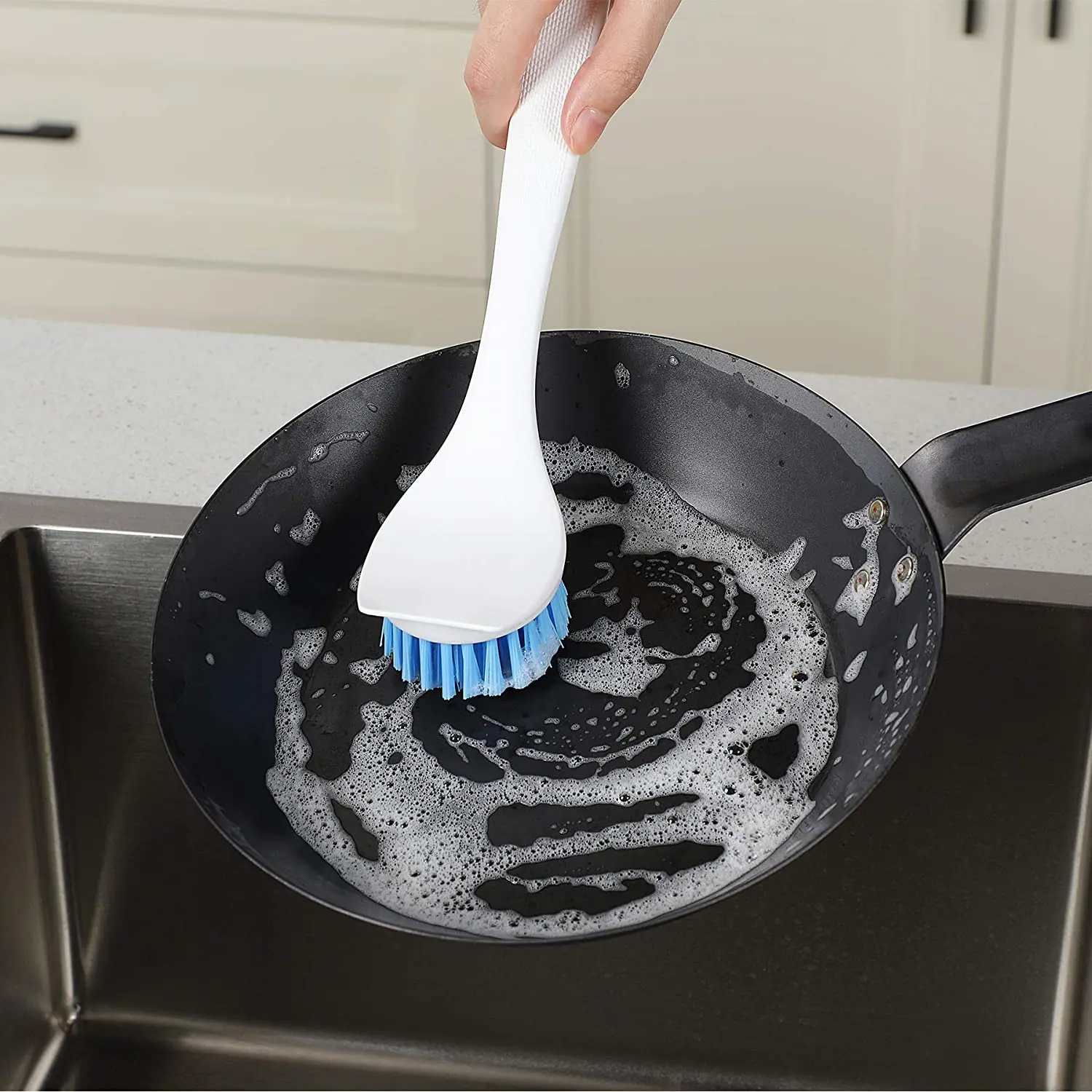 Eyliden щетка для кастрюль и посуды кухонная скраба с наконечником скребка удобная