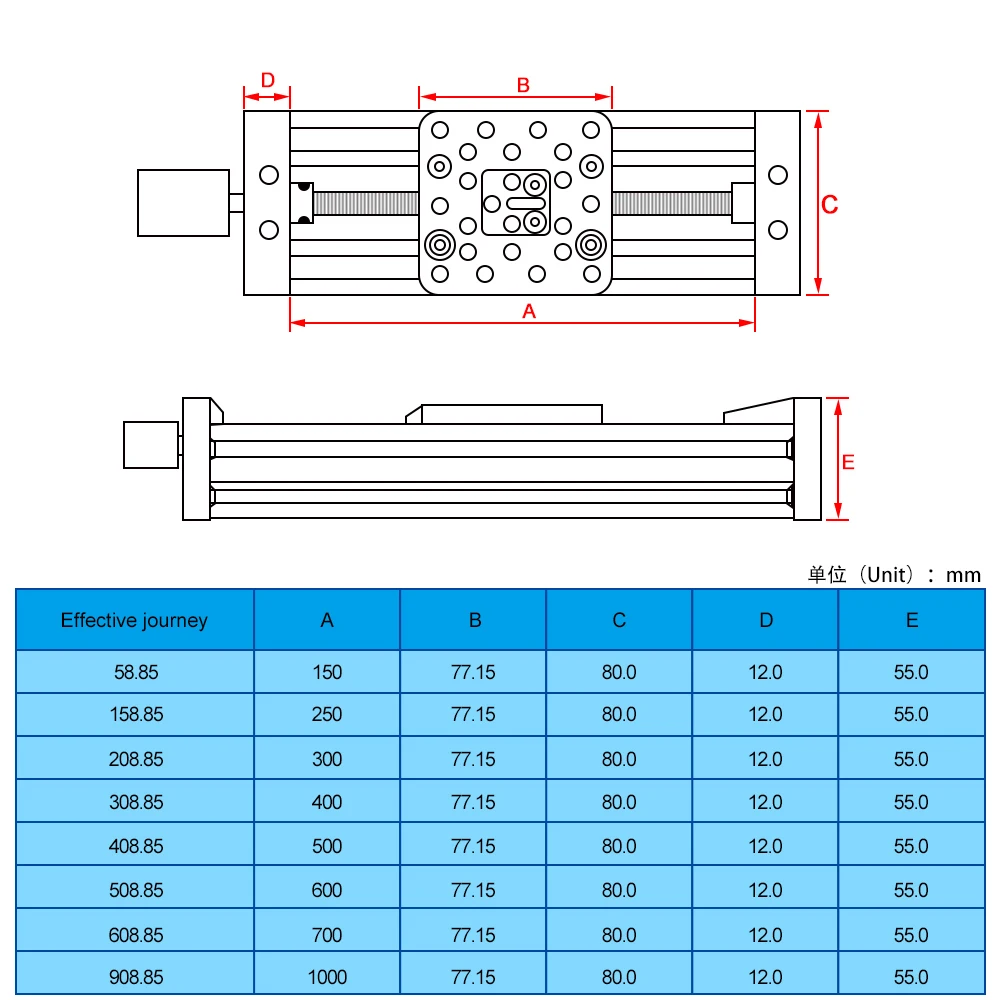 Линейный свинцовый винт для 3d принтера CNC линейный рай Z-axis T8 DIY C-beam скользящий