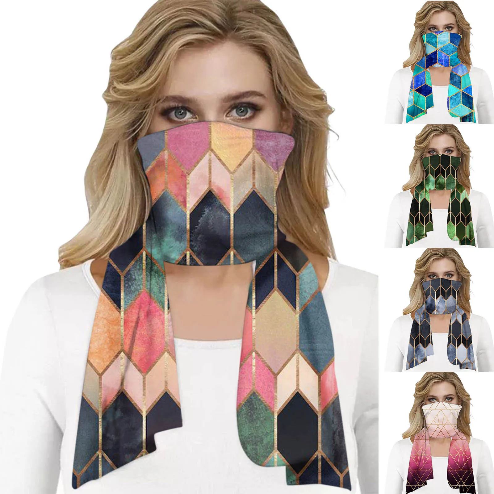 Маска для лица с изображением пейзажа солнцезащитный шарф шейные шали и