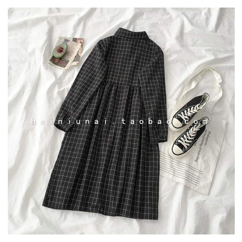 Платье женское с высокой талией и длинным рукавом | Женская одежда