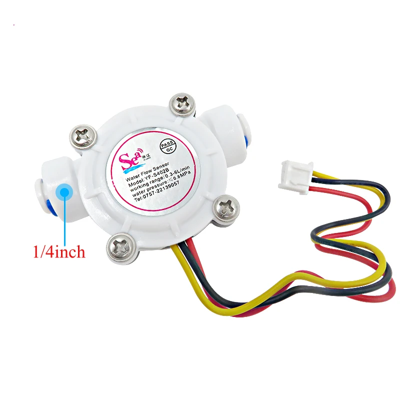 Датчик расхода воды DN8 ND10 0 3 10l/minPE измеритель для труб 6l/MIN расходомер G1/4 дюйма G3/8