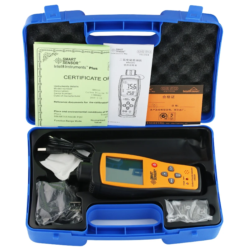 

Smart Sensor AR8200 Professional Carbon Dioxide Detector CO2 Gas Analyzer Monitor Meter for Home Indoor Air Quality Monitor Test