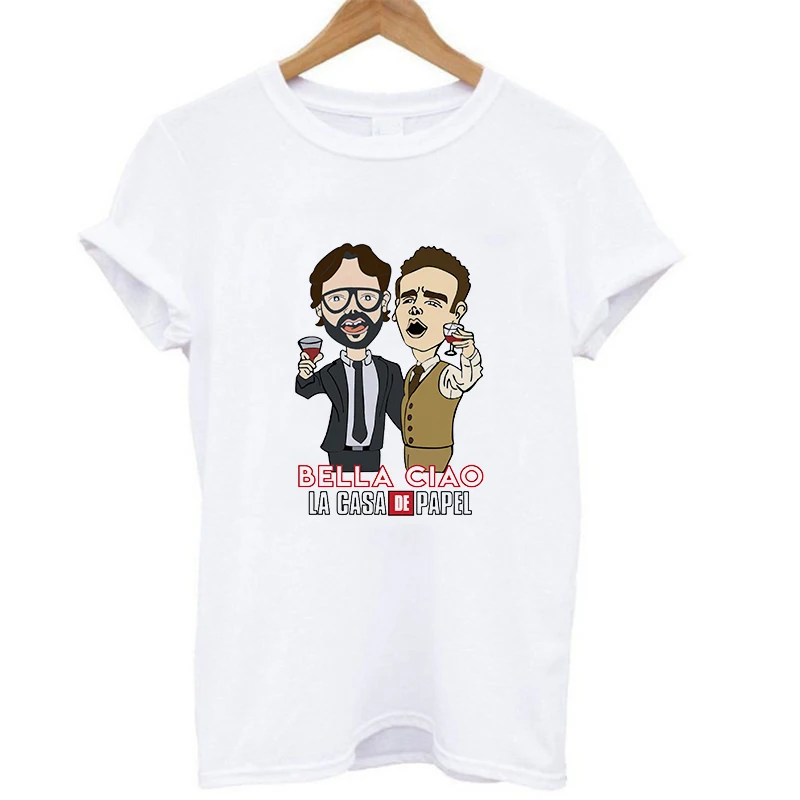 Модный Bella Ciao женские La Casa De Papel сериалов футболки деньги Heist футболка House of Paper