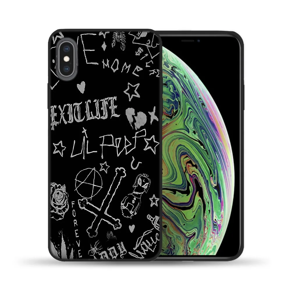 Чехол для телефона из мягкого ТПУ Rap Singer Lil Peep Xxxtentacion силиконовые чехлы iPhone X XS XR MAX 7