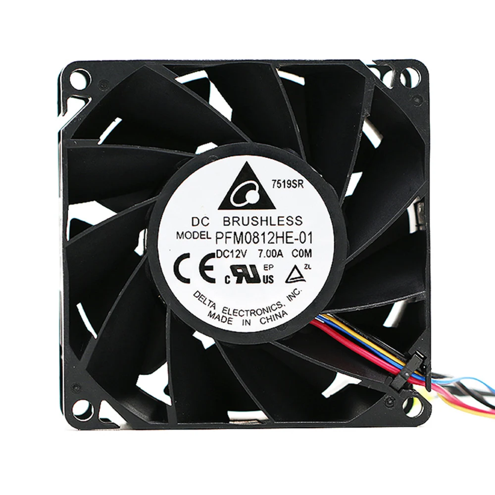 Новинка для delta PFM0812HE-01 A01 DC 12V 7.00A 80x80x38 мм мощный осевой охлаждающий вентилятор