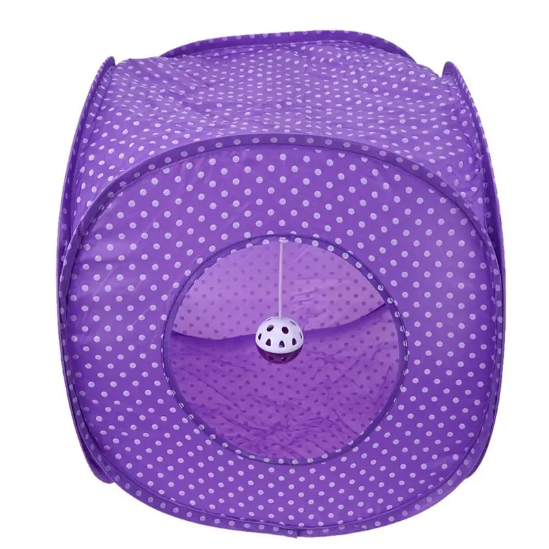 

Portable Foldable Pets Tent Small Dogs Cats Rabbits House Bed Nest Fabric Indoor Outdoor Camping Tents Kennels Purple