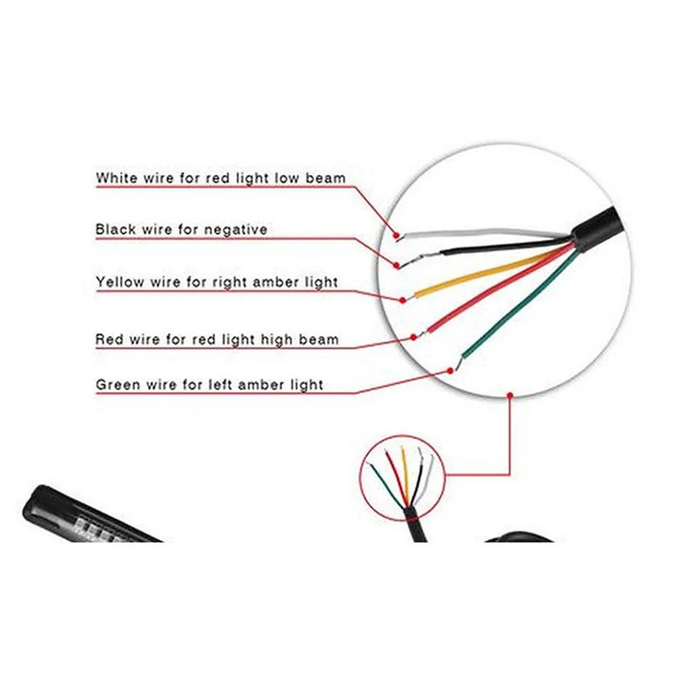 1 шт. мотоциклетный красный желтый Обесцвечивающий светодиодный скремблер
