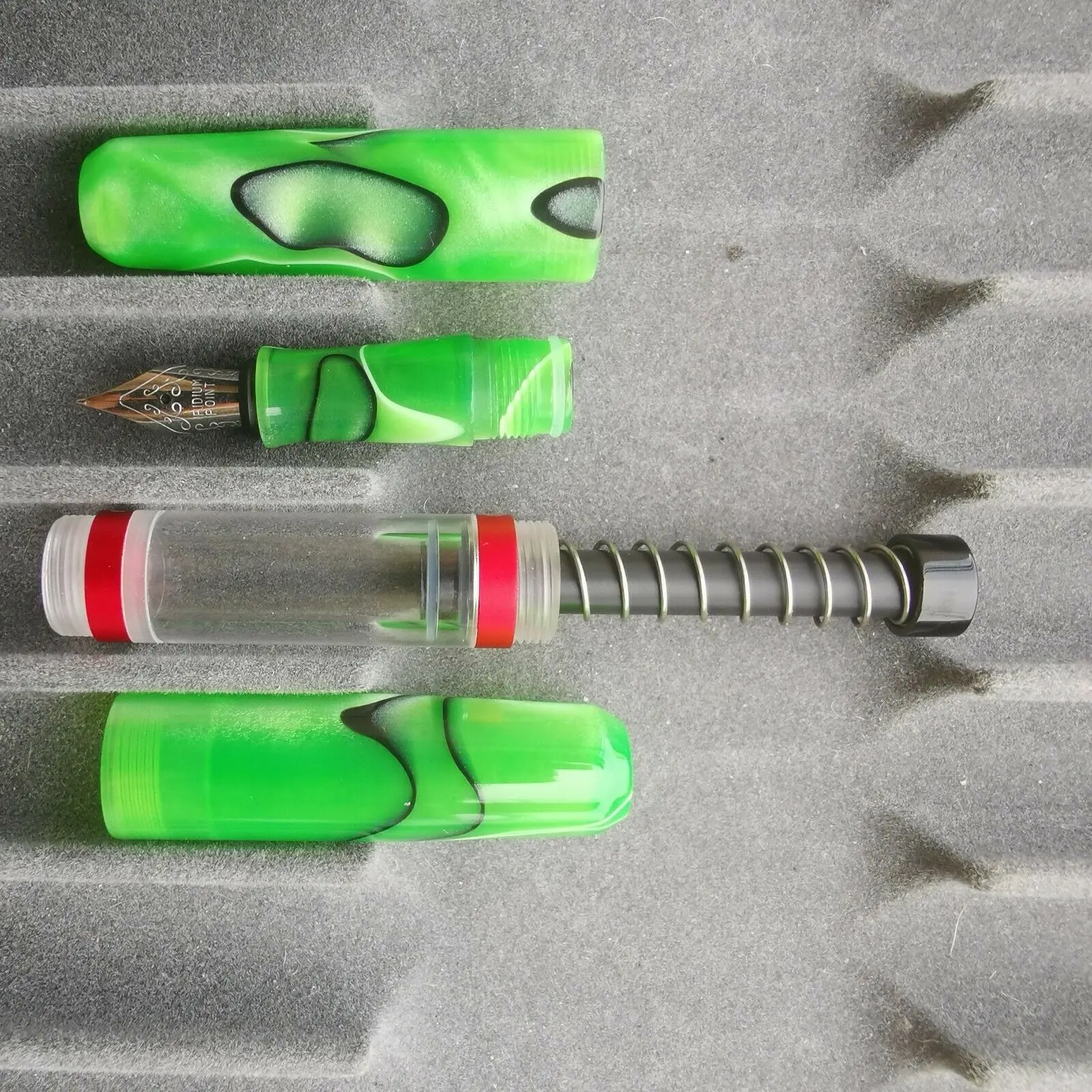 Перьевая ручка прозрачная из смолы ручки для фонтанов M Nib пружинный поршень