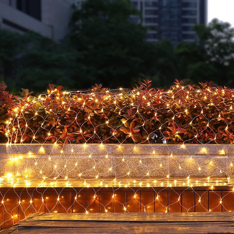 

1.5M*1.5M 3M*2M EU220V/US110V LED String Lights Party Garden Wedding Curtain Fairy Lights Christmas Decorations New Year 2022