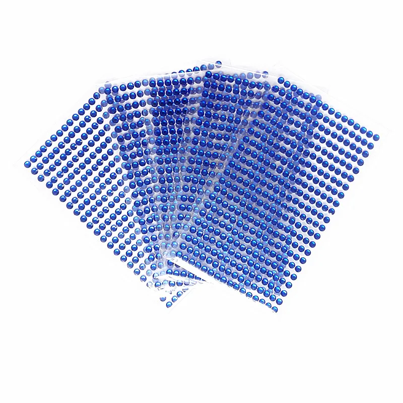 

5 sets/bag 5mm toy Sticker Acrylic crystal Strip Stickers deep blue Rhinestone Wedding Facial makeup Hair decoration Sticker