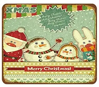 

Royal Tin Sign Happy New Year Merry Christmas 11.8 11.8 inches, Square Metal Signs for Home Gas Retro Wall Decor