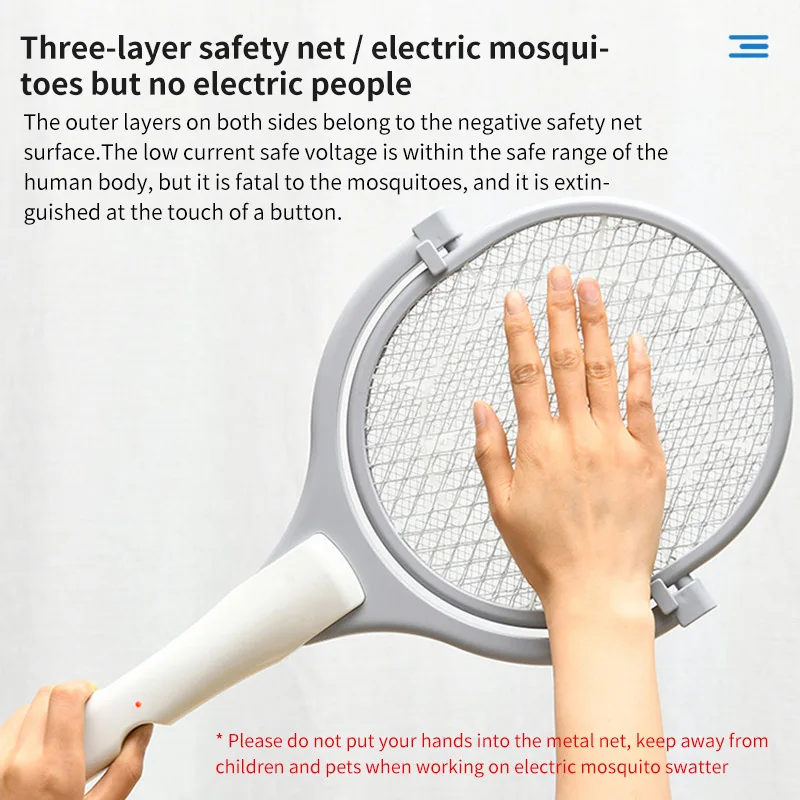 

Flip Electric Mosquito Swatter Rechargeable USB Mosquito Killer Handheld Insect Fly Bug Wasp Zapper