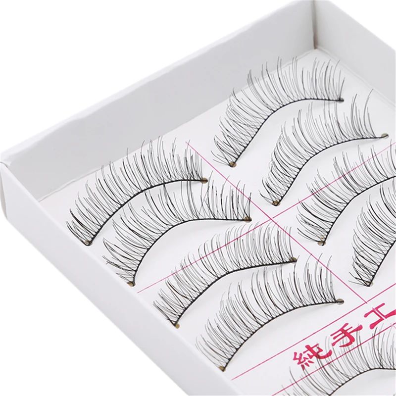 10 пар/компл. шикарный мягкий 3D длинный крест накладные ресницы ручной работы