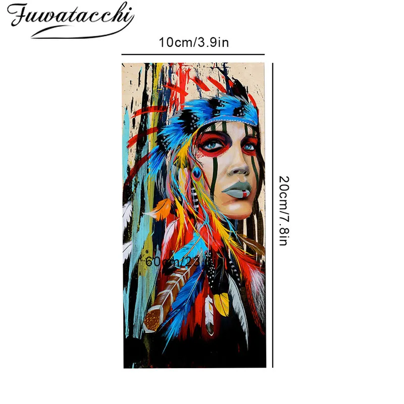 Fuwatacchi Индийский стиль для девочек картина маслом цветные аэрозольные принты и