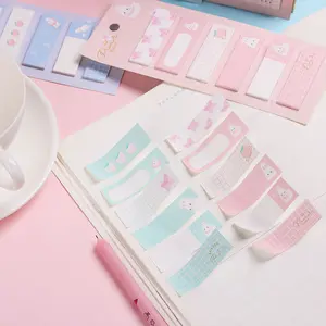 1 пакет милых стикеров для записей и записей, креативные канцелярские товары, закладки в виде кролика клубники, Сакура н раз, наклейки, милые медовые цветные заметки
