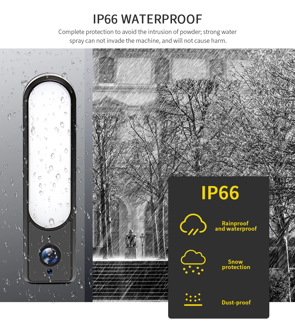IP-камера наружная Tuya Full HD Wi-Fi IP65 со встроенной сигнализацией | Безопасность и