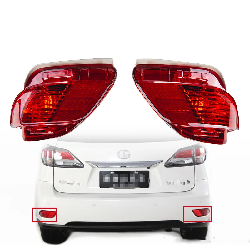 

POSSBAY Car Tail Light Assembly Rear Bumper Red Reflector Lamp 12V Fog Lamp Cover Parts for Lexus RX270 RX350 RX450H 2010-2015