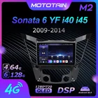 Автомагнитола для Hyundai Sonata 6 YF i40 i45 10,0-128, Android 2009, 6G + 2014G, 4G LTE, 1280*720