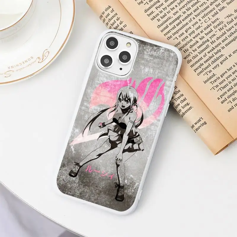 

Manga Fairy Tail Phone Case Candy Color White for iPhone 11 pro XS MAX 8 7 6 6S Plus X 5S SE 2020 XR