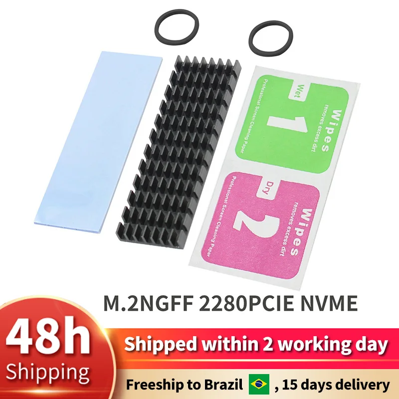 XT-XINTE Soğutucu Soğutucu Isı Emici Termal İletken Yapıştırıcı NVME NGFF M.2 2280 PCI-E SSD 70x22 MM Kalınlığı 3/6 MM