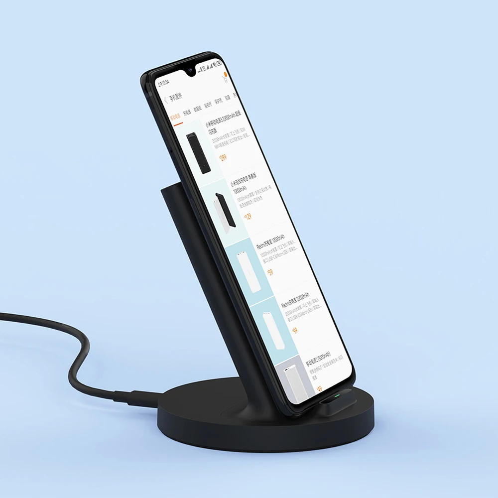 

Xiaomi Vertical Wireless Charger 20W Max with Fast Charging Qi Compatible Multiple Safe Stand Horizontal for Smart Home Use