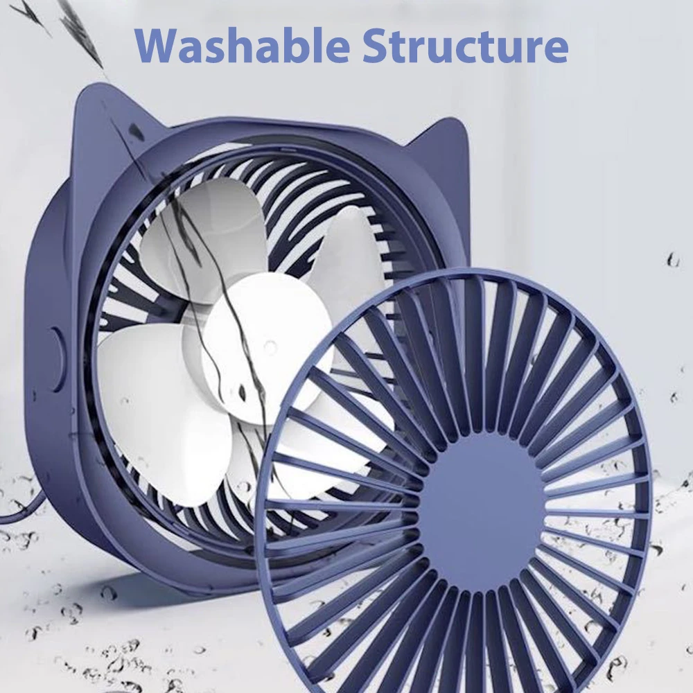 USB вентилятор охлаждения 3-Скорость тихий маленький для автомобиля заднее