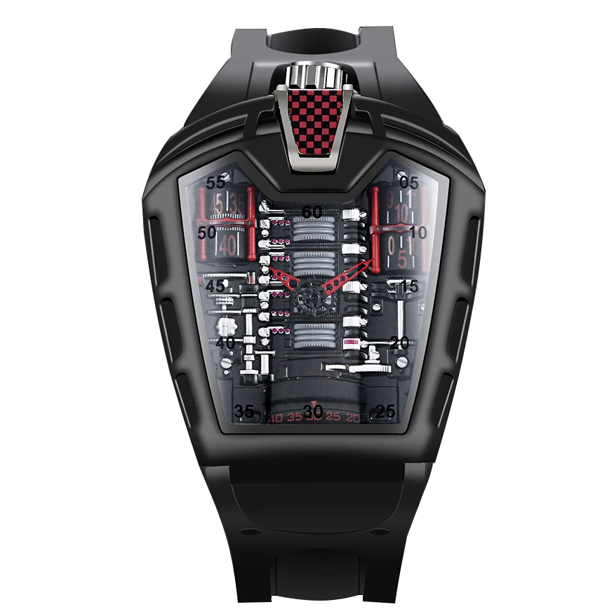 Топ Бренд роскошные часы мужские модные черные Военные Гонки силиконовый