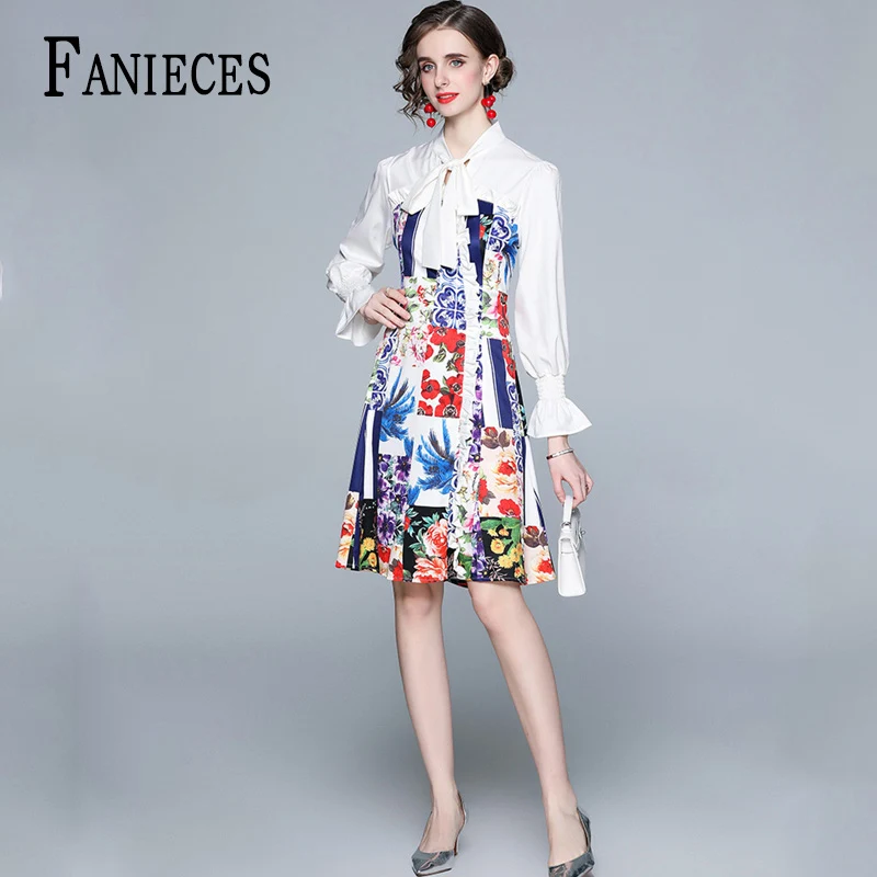 

Элегантное платье-трапеция с V-образным вырезом, женское платье-рубашка с длинным рукавом, офисные женские короткие платья до колена с высок...